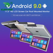 Monitor lcd para teto de carro, tela de 17.3 polegadas, digital, android 9.0, invertível, vídeo multimídia suspenso, montagem de teto 2024 - compre barato