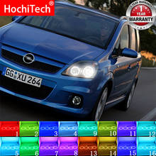 Farol olho de anjo colorido rgb led, olho de anjo drl rf controle remoto para opel zafira b 2003-2012 2024 - compre barato