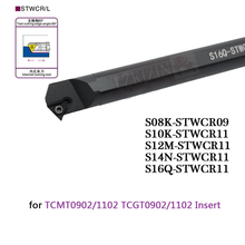 Ferramentas de corte cnc s08k s10k, s12m, s14n, s16q, stwcr09, stwcr11, ferramenta de rotação interna, barra de perfuração de torno, suporte de ferramenta para inserção de tcmt, 1 peça 2024 - compre barato