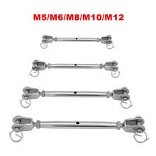 M5/m6/m8/m10/m12 aço inoxidável 304 turnbuckle aparelhamento parafuso corpo fechado mandíbula turnbuckle para barco iate ferramenta 2024 - compre barato