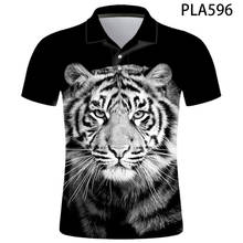 Polo Shirt Tiger 3D Printed Men Ropa Fashion Camisas Streetwear Casual Hombres Cool Short Sleeve Ropa De Hombre 2024 - buy cheap