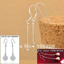 50PCS Handmade Ear Part Earrings Making Component 925 Sterling Silver Jewelry Findings French Hook+Long Chain+Bail Connector 2024 - buy cheap