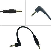 Cable de Audio de 3,5mm, cable auxiliar chapado en oro de 3,5mm, conector de audio para auriculares de coche, MP3/4, Cable auxiliar para altavoz de teléfono de 0,1 m 2024 - compra barato