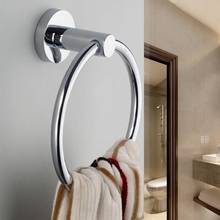 Toallero redondo de acero inoxidable para colgar en la pared, práctico soporte de toalla, colgador de almacenamiento para baño, novedad 2024 - compra barato