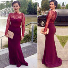 Long Sleeves Prom Dress Women Wear Party Dress Formal Event Gown 2024 - buy cheap