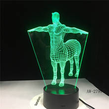 Lámpara LED de calavera 3D que cambia de Color, Bombilla multicolor, ilusión de holograma 3D acrílico, para escritorio, fiesta, oficina, AW-2799 2024 - compra barato