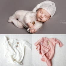 Newborn Photography Props Accessories Infant Boy Girls Outfit Knitted Mohair Hat+Romper Set Baby Photo Clothes Studio Photoshoo 2024 - buy cheap