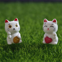 1pc Lovely Cartoon Lucky Cats Micro Landscape Kitten Microlandschaft Pot Culture Tools Decorative Garden Decorations Miniatures 2024 - buy cheap
