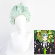 Twisted-Wonderland Sebek Light Green Short Heat Resistant Synthetic Hair Halloween Carnival Party Cosplay + Free Wig Cap 2024 - buy cheap