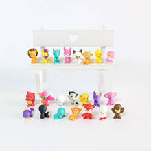50 unids/lote de figuras de Anime de goma para niños, juguete de animales para jugar, huevo trenzado, Decoración de Pastel, regalo 2024 - compra barato