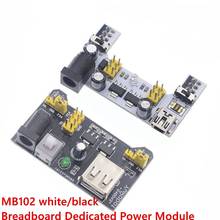 Módulo de fuente de alimentación de placa de pruebas sin soldadura MB102 para Arduino Nano 3,3 V 5V MB102, módulo de potencia dedicado de placa de pruebas blanca/negra 2024 - compra barato