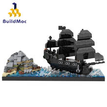 MOC-51322 строительные блоки с черным жемчугом, пиратский корабль, модель-конструктор, детские игрушки, 400 шт. 2024 - купить недорого