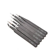 ESD-14 ESD-15 Anti-static Curved Straight Tip Forceps Precision Soldering Tweezers Set Electronic ESD Tweezers Tool 2024 - buy cheap