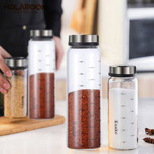 Holaroom High Borosilicate Glass Seasoning Can Salt Sesame Solid Condiment Seal Bottle Pepper Spice Shaker With Rotary Lid 2024 - купить недорого