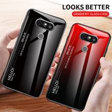 Smooth Gradient Tempered Glass Case For LG G7 G8 ThinQ G6 G5 Soft Edge TPU Back Cover For LG G5 G6 G7 G8 Slim Phone Funda Shells 2024 - buy cheap