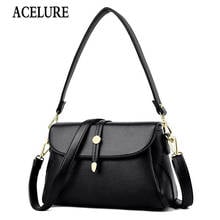 ACELURE Solid Black Red Zipper Shoulder Crossbody Bags for Women Fashion Simple Style Daily Shopping Messenger Purse for Female 2024 - buy cheap