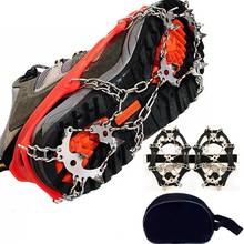 18 Teeth Anti-Slip Shoe Crampons 430 Stainless Steel Ice Snow Grips Shoe Boot Traction Cleat Spikes Crampon Shoes Boots Covers 2024 - buy cheap