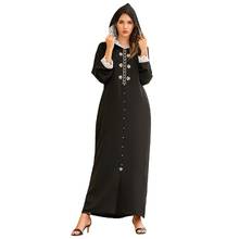 Vestido musulmán Eid Mubarak para mujer, caftán marroquí Abaya Dubái, Turquía, Hijab, ropa islámica 2024 - compra barato