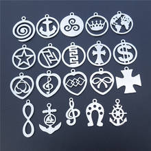 Stainless Steel Charms Map Wolf Triskele Anchor Infinity Dollar Mosquito Coils Pendant Jewelry Findings Component 5pcs a lot 2024 - buy cheap