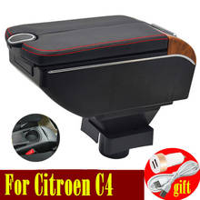 Reposabrazos para Citroen C4 Hatchback 2004-2010, caja de almacenamiento con puertas dobles, consola central con 7 puertos USB abiertos 2024 - compra barato