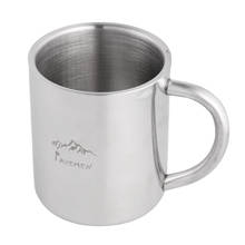 MagiDeal Quality Portable Double Wall Stainless Steel Coffee Mug Tea Backpacking Outdoor Camping Cup 2024 - buy cheap