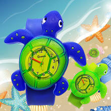 Criança aprender a hora relógio crianças relógios meninos meninas estudantes de quartzo relógio digital dos desenhos animados tartaruga crianças tutor relógio presente do bebê 2024 - compre barato
