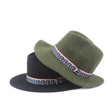 New Men Women Classical 100% Wool Fedora Hat For Elegant Lady Autumn Winter Travel Hat Homburg Hat Fascinator Size 56-58CM 2024 - buy cheap
