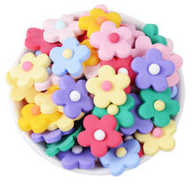 20Pcs 25mm Frosted five-petal flower DIY Resin Accessories Epoxy Mobile Phone Shell Hair Accessories Brooch Earring Material 2024 - buy cheap