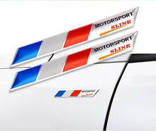2pcs MotorSports France Flag Emblem Trunk Sticker Decal For PEUGEOT 206 207 307 RIFTER CITROEN C2 C3 C4L C5 C6 Renault 2024 - buy cheap