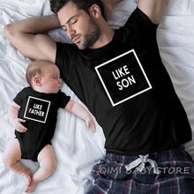 Camisetas estilo pai e filha, roupas para a família, presente para o dia dos pais, bebê, menino, verão 2024 - compre barato