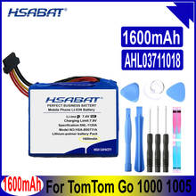 HSABAT-batería AHL03711018 VF1C 1600mAh para TomTom Go 1000, 1000 Live, 1005, 2405M, 2405T, Go Live 2050, 2050 World 4CQ02 2024 - compra barato