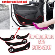 Proteção poliéster tapete decalque protetor esteira porta do carro anti pontapé almofada adesivo para dongfeng ax7 2015-2017 acessórios 2024 - compre barato