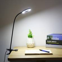 Lâmpada de mesa com prendedor usb, luz de mesa flexível dobrável com proteção para os olhos e leitura de beleza 2024 - compre barato