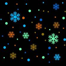 Светящиеся в темноте рождественские наклейки на окна со снежинками, светящиеся съемные стеклянные наклейки на стены для детской комнаты, спальни, домашнего декора 2024 - купить недорого