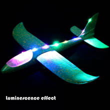 48cm EPP Foam Airplane Hand Launch Throwing Glider LED Light Aircraft Plane Model Outdoor Education Toys Gift for Children Adult 2024 - buy cheap