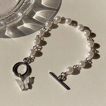 New Butterfly Pendant Charm Bracelet For Couples bracelet Pearl Bead Bangles Women Man Lucky Wish Jewelry Couple bracelets 2024 - buy cheap