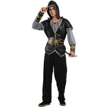 Adult Men Hooded Huntsman Archer Hunter Costume Halloween Purim Holiday Party Carnival Cosplay Outfit 2024 - buy cheap