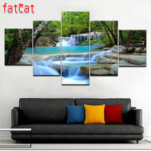 FATCAT 5 Piece Natural Waterfall Forest landscape Diy Diamond Painting Full Square Round Drill Diamond Embroidery Sale AE905 2024 - buy cheap