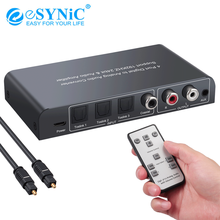 Esynic 192khz digital para conversor de áudio analógico dac coaxial/toslink/óptico para estéreo analógico l/r rca 3.5mm adaptador de áudio 2024 - compre barato
