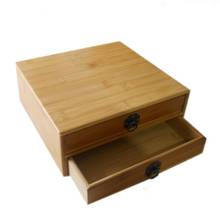 Natural Bamboo Pu'er Tea Canister Box Wood Color Tea Tray Kung Fu Set Teaware Ac H58C 2024 - buy cheap