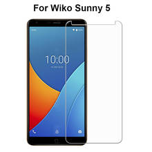 Película de vidro temperado para wiko sunny 5, protetor de tela 2.5 9h de vidro temperado para segurança ao sol
