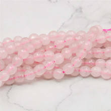 Trendy 6MM Natural Rose Faceted Round Chalcedony Loose Beads Strand Fashion Jewelry Semi-Precious Natural Stone 15" Wholesale 2024 - buy cheap