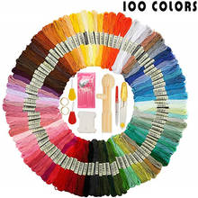 100 Colors Cross Stitch Threads Friendship Bracelet String Kit Embroidery Thread Kit With Floss Winder,Bobbin Sewing Accessories 2024 - buy cheap