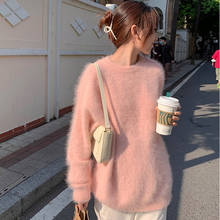 Loose Sweater Women's Autumn Winter New Korean Versatile Mink Cashmere Pullover Knitted Top  JNS301 2024 - buy cheap