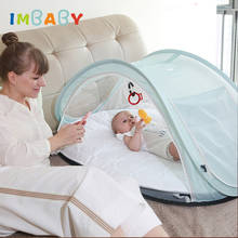 IMBABY-cuna portátil plegable para bebé, cama de viaje para recién nacido, nido para compartir, cuna de algodón transpirable con mosquitera 2024 - compra barato