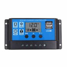 12V/24V HD LCD Display Auto Work Solar Charge Controller 10A/20A/30A PWM Dual USB Output Solar Cell Panel Charger Regulator 2024 - buy cheap