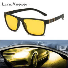 Longkeeper nova noite de condução óculos polarizados visão noturna masculino clássico marca designer óculos lente amarela uv400 2024 - compre barato