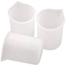 3 шт силиконовые мерные чашки Diy Клей Инструменты для изготовления стаканов ручной работы, 100 мл 2024 - купить недорого