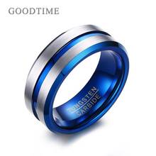 Fashion Tungsten Carbide Rings For Men Blue Bands Engagement Ring Tungsten Men's Ring For Party Decoration Jewelry Accessoeries 2024 - buy cheap