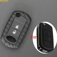 jingyuqin Remote Silicone + Carbon Fiber Car Key Case Cover For Land Rover Range Rover Discovery Sport LR3 3 Buttons Smart Key 2024 - buy cheap